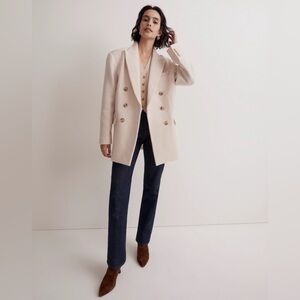 NWT Madewell Oversized Tuxedo Italian Wool Coat sz 2